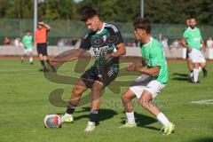 Bezirksliga - Saison 2025/26 - FC Fatih Ingolstadt - TSV Gaimersheim - Nico von Swiontek Brzezinski (Nr.17 - TSV Gaimersheim) - Emre Berk grün Fatih - Foto: Meyer Jürgen