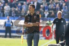 3. Liga; SV Meppen - FC Ingolstadt 04; an der Seitenlinie, Spielerbank Cheftrainer Michael Köllner (FCI)