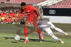 Bayernliga Süd - Saison 2022/2023 - FC Ingolstadt 04 -  TSV Dachau - Udogu David (Nr.2 - Fc Ingolstadt 04 II) - Brei Sebastian weiss Dachau - Foto: Meyer Jürgen