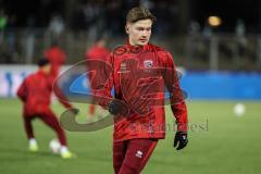 3. Liga; 1. FC Schweinfurt 05 - FC Ingolstadt 04; vor dem Spiel Frederik Christensen (11, FCI)