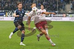 3. Liga - Saison 2025/26 - Waldhof Mannheim  -  FC Ingolstadt 04 - Lukas Klünter (Nr.24 - Waldhof Mannheim) - Marcel Costly (Nr.22 - FC Ingolstadt 04) - Foto: Meyer Jürgen