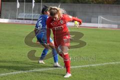 2. Fußball-Liga - Frauen - Saison 2022/2023 - FC Ingolstadt 04 - SC Sand - Roque Isabelle blau SC Sand - Ebert Lisa (Nr.10 - FC Ingolstadt 04 ) - Foto: Meyer Jürgen