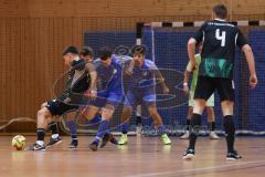 Hallenturnier Gaimersheim - Saison 2025/26 - TSV Gaimersheim - SV Hundszell - Nico von Swiontek Brzezinski schwarz Gaimersheim  - Leon Drees blau Hundszell - Foto: Meyer Jürgen