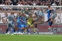 2.BL; FC St. Pauli - FC Ingolstadt 04, Torwart Fabijan Buntic (24, FCI) Spannung Patrick Schmidt (32, FCI) Medic Jakov (18 Pauli) Tobias Schröck (21, FCI) Andreas Poulsen (2, FCI)