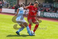 2. Frauen-Bundesliga - Saison 2021/2022 - FC Ingolstadt 04 - Bor. Bocholt - Galvez Estrada (#2 FCI) - Kaplon Frauke #14 blau Bocholt - Foto: Meyer Jürgen