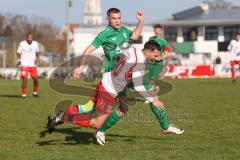 Bezirksliga - Saison 2023/24 - TSV Gaimersheim - FC Schwabing München - Quendrim Hoti (Nr.4 - Gaimersheim) - Jonas Jehle weiss Schwabing - Foto: Meyer Jürgen