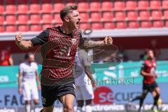 3. Liga; FC Ingolstadt 04 - Hallescher FC; Tor Jubel Treffer 1:0 Julian Kügel (31, FCI)