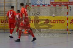 Lotto - Hallen - Bayerncup -  Saison 2022/2023 - FC Fatih Ingolstadt - FC Rockolding -  Alen Pataki rot Fatih schießt einen 6 Meter. - Jubel - Florian Wagner Torwart Rockolding - - Foto: Meyer Jürgen