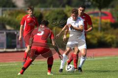 Bezirksliga - Saison 2023/2024 - TSV Gaimersheim - BC Attaching  - Franz Reinwald (Nr.10 - Gaimersheim) - Marvin Haug rot #5 Attaching - Foto: Meyer Jürgen
