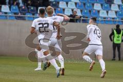 3.Liga - Saison 2022/2023 - 1. FC Saarbrücken - FC Ingolstadt 04 - Tobias Bech (Nr.11 - FCI) trifft zum 0:1 Führungstreffer - jubel - Foto: Meyer Jürgen