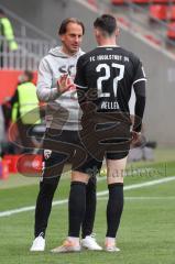 2. Fußball-Liga - Saison 2021/2022 - FC Ingolstadt 04 - Hamburger SV - Cheftrainer FCI Rüdiger Rehm - Thomas Keller (#27 FCI) - Foto: Meyer Jürgen