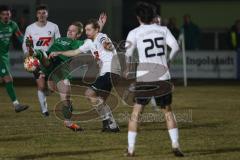 Landesliga - Saison 2024/25 - SV Manching - TSV Wertingen - Rainer Meisinger (Nr.8 - SV Manching) - Maximilian Beham weiss Wertingen - Foto: Meyer Jürgen