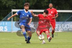 Kreisfreundschaftsspiel - Saison 2024/25 - Kreisfreundschaftsspiel - TSV Ober/Unterh.stadt - FC Fatih - Eron Dervisi (Nr.27 - FC Fatih) mit dem  Der 0:1 Führungstreffer-jubel - Paul Kammerbauer (Nr.2 - TSV Ober/Unterh.stadt) - Foto: Meyer Jürgen