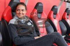 3. Liga; FC Ingolstadt 04 - SV Waldhof Mannheim; vor dem Spiel Cheftrainerin Sabrina Wittman (FCI)