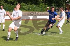 Kreisliga - Saison 2022/2023 - DJK Ingolstadt - SV Sandersdorf - Der 1:1 Ausgleichstreffer durch Manuel Recum blau Sandersdorf - jubel - Foto: Meyer Jürgen