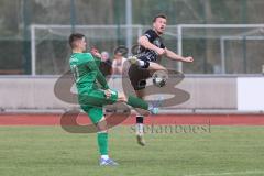 Bezirksliga - Saison 2024/25- FC Fatih - VFB Eichstätt II  - Alexander Meier grün Eichstätt  - Dardan Berisha schwarz Fatih - Foto: Meyer Jürgen