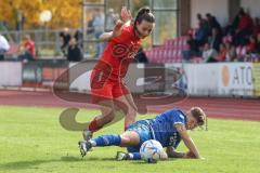 2. Fußball-Liga - Frauen - Saison 2022/2023 - FC Ingolstadt 04 - SC Sand - Vidovic Paula (Nr.11 - FC Ingolstadt 04 ) - Walaschewski Fabienne blau SC Sand - Foto: Meyer Jürgen