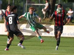 Landesliga - Freundschaftsspiel - Saison 2026/27 - SV Manching - FC Ingolstadt 04 II - Senih Fazlji (Nr.7 - SV Manching) - Damian Coric (Nr.8 - FCI II) - Foto: Meyer Jürgen