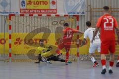 Lotto - Hallen - Bayerncup - Oberbayern -  Saison 2022/2023  - FC Fatih - Traunstein - 1:1 - Maximilian Kalus
 #15 Fatih - Sergiu Nuta Torwart Traunstein - Foto: Meyer Jürgen