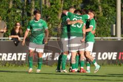 Kreisliga - Saison 2023/24 - Relegation zur BZL - FC Gerolfing - SVA Palzing -  Der 2:0 Führungstreffer durch Christian Träsch grün Gerolfing - jubel - Tor - -  - XXXXX - Foto: Meyer Jürgen