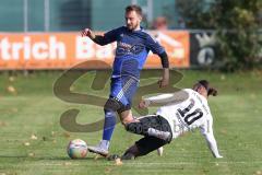 2023_10_28 - Kreisklasse - Saison 2023/24 - FC GW Ingolstadt - FC Arnsberg - Lucas Mack blau Arnsberg - Semih Soysal weiss GW Ing - Foto: Meyer Jürgen