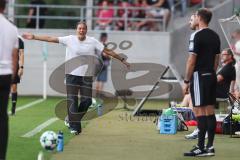 3. Liga; FC Ingolstadt 04 - Alemannia Aachen; an der Seitenlinie, Spielerbank Cheftrainerin Sabrina Wittmann (FCI) schimpft