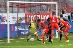 DFB - Pokal - Frauen - Saison 2022/2023 - FC Ingolstadt 04 -  FC Bayern München - Torwart Daum Anna-Lena (Nr.22 - FC Ingolstadt 04 ) - Spielmann Lucie (Nr.6 - FC Ingolstadt 04 ) - Saki Kumagai (Nr.3 - FC Bayern München) - Glodis Perla Viggosdottir (Nr.4 -