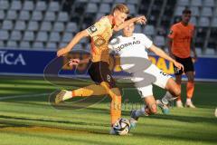 3.Liga - Saison 2023/2024 - SC Freiburg II - FC Ingolstadt 04 - Benjamin Kanuric (Nr.8 - FCI) - Der 4:0 Führungstreffer durch Benjamin Kanuric (Nr.8 - FCI) -jubel - Foto: Meyer Jürgen