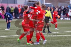 2. Fußball-Liga - Frauen - Saison 2022/2023 - FC Ingolstadt 04 - 1. FC Köln II - Der 1:2 Anschlusstreffer durch Schmittmann Katharina (Nr.20 - FC Ingolstadt 04 ) - Jubel - Foto: Meyer Jürgen