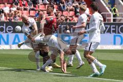 3. Liga; FC Ingolstadt 04 - SV Elversberg; Zweikampf Kampf um den Ball Antonitsch Nico (35 SVE) Patrick Schmidt (9, FCI) Visar Musliu (16, FCI) Pinckert Lukas (19 SVE)