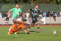 Bezirksliga - Saison 2025/26 - FC Fatih Ingolstadt - TSV Gaimersheim - Thomas Schreiner (Nr.10 - TSV Gaimersheim) mit einem Tor - jubel -  Daniel Wolf Torwart grün Fatih - Foto: Meyer Jürgen