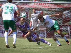 Testspiel - Saison 2026/27 - VFB Eichstätt - FC Ingolstadt 04 - Lukas Fröde (Nr.34 - FCI) - Edis Bakic (Nr.17 - VFB Eichstätt) - Foto: Meyer Jürgen