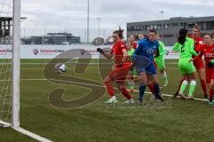 2. Frauen-Bundesliga - Saison 2021/2022 - FC Ingolstadt 04 - VFL Wolfsburg II - Der 1:0 Führungstreffer durch Fritz Anna-Lena (#19 FCI) - Wagner Melanie Torwart Wolfsburg - jubel - Foto: Meyer Jürgen