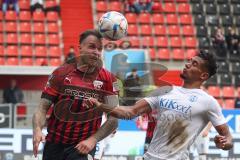 3.Liga - Saison 2022/2023 - FC Ingolstadt 04 -  SV Meppen - Patrick Schmidt (Nr.9 - FCI) - Yannick Osee (Nr.4 - SV Meppen) - Foto: Meyer Jürgen