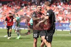 3. Liga; FC Ingolstadt 04 - VfB Lübeck; Tor Jubel Treffer Benjamin Kanuric (8, FCI) Ognjen Drakulic (30, FCI)