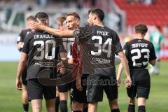 3. Liga; FC Ingolstadt 04 - VfB Lübeck; Tor Jubel Treffer Ognjen Drakulic (30, FCI) Lukas Fröde (34, FCI) Tobias Schröck (21, FCI)