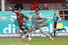 3. Liga; FC Ingolstadt 04 - FC Viktoria Köln; Gustav Christensen (24, FCI) Sticker Jonah Benedict (33 VK)