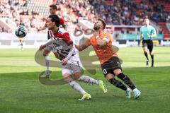 3. Liga; FC Ingolstadt 04 - FC Viktoria Köln; Foul an Yannick Deichmann (20, FCI) Lorch Jeremias (4 Köln)