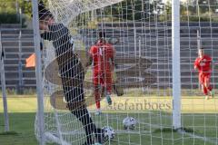 Bayernliga Süd - Saison 2022/2023 - FC Ingolstadt 04 -  TSV Dachau - Der 2:0 Führungstreffer durch Nduka Donald (Nr.4 - Fc Ingolstadt 04 II) - Jubel - Jakob Marco Torwart Dachau - Foto: Meyer Jürgen