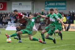 Toto-Pokal; VfB Eichstätt - FC Ingolstadt 04; Zweikampf Kampf um den Ball Pascal Testroet (37, FCI) Sebastian Graßl (Nr.11 - VfB)