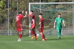 Kreisklasse - Saison 2022/2023 - SV Lippertshofen - SV Stammham - Der 0:2 Führungstreffer durch Michael Wermuth rot #10 Stammham - jubel - Foto: Meyer Jürgen