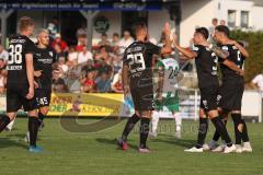 Toto Pokal - Saison 2022/2023 - SV Schalding-Heining - FC Ingolstadt 04 - Der 0:1 Führungstreffer durch Patrick Schmidt (Nr.9 - FCI) per Elfmeter - Jubel - Foto: Meyer Jürgen