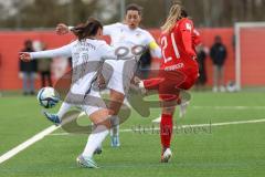 2. Bundesliga Frauen - Saison 2023/24 - FC Ingolstadt 04 Frauen - FC Carl Zeiss Jena - Reininger Pija (Nr.21 - FCI) - Juckel Nelly weiss Jena - Foto: Meyer Jürgen