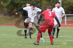 2023_11_5 - Kreisklasse - Saison 2023/24 - TSV Lenting - SV Eitensheim  - Albijan Musliu grau Lenting - Christoph Exner rot Eitensheim - Foto: Meyer Jürgen