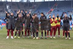 3. Liga - Saison 2025/26 - Hansa Rostock - FC Ingolstadt 04  -  Die Mannschaft bedankt sich bei den Fans - jubel - Foto: Meyer Jürgen