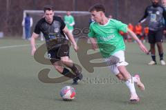 Bezirksliga - Saison 2025/26 - FC Fatih Ingolstadt - TSV 54 - DJK München - Robert Henemann (Nr.30 - FC Fatih) - Manuel Exner schwarz München - Foto: Meyer Jürgen