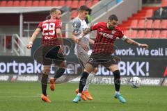 3.Liga - Saison 2022/2023 - FC Ingolstadt 04 -  - FC Freiburg II - David Kopacz (Nr.29 - FCI) - Pascal Testroet (Nr.37 - FCI) - Foto: Meyer Jürgen