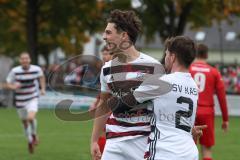 Kreisliga - Saison 2025/26- TSV Kösching - SV Kasing - Der 0:1 Führungstreffer durch Marius Magdic weiss Kasing - jubel  - Matthias Neumayer weiss Kasing - Foto: Meyer Jürgen