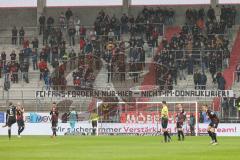 2.BL; FC Ingolstadt 04 - Erzgebirge Aue; Fan Fankurve Banner Fahnen Spruchband