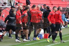 3.Liga - Saison 2022/2023 - FC Ingolstadt 04 -  - SV Waldhof-Mannheim - Das Spiel ist aus - Jubel - Tobias Bech (Nr.11 - FCI) -  -  Foto: Meyer Jürgen